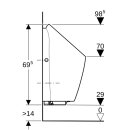 Geberit 116072001 Preda Urinal, mit integr. Strg., Netz