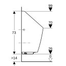 Geberit 116082001 Urinal Selva, avec syst&egrave;me int&eacute;gr&eacute;