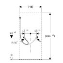 Geberit 131013001 Kit de raccordement deau en bas