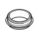 Hansgrohe 96438000 Mutter M38x1 für Wanneneinlauf