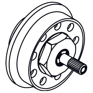 Hansgrohe 96489000 Rosettenmutter Quattro F-Set chrom