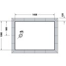 Duravit 720203000000000000000 Receveur de douche Tempano, 1400x1000mm