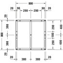 Duravit 79137300000000000 Cadre de base pour receveur de douche Tempano