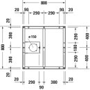 Duravit 79137300000000000 Cadre de base pour receveur de douche Tempano
