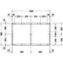 Duravit 7913878700000000000 Cadre de base pour receveur de douche Tempano