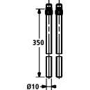 HANSA 59912550 Anschlussrohr M10x1 420 mm chrom