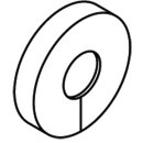 HEWI 10862 33 Rosettenkappe, geteilt Ser 801,