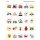 Feuille de pictogrammes HEWI 25 motifs, s&eacute;rie Conduite et jeu, 36x36 mm