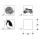 HEWI pictogram sheet 25 motifs, blank, 36x36 mm