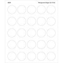 HEWI pictogram sheet 25 motifs self-adh blank, diameter 40 mm
