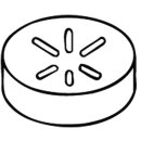 Coupelle porte-savon HEWI, s&eacute;rie 477, diam&egrave;tre 74 mm, blanc mat