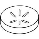 HEWI soap dish insert, Series 477, Diameter 115 mm, matt white