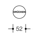 Symbole DR&Uuml;CKEN HEWI, &Oslash; 52 mm,