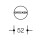 Symbole POUSSEZ HEWI, &Oslash; 52 mm, acier inoxydable mat bross&eacute;, autocollant