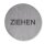 Symbole TIREZ HEWI, &Oslash; 52 mm, acier inoxydable mat bross&eacute;, autocollant
