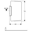 Geberit 11520111111 Cloison durinoir en plastique, Basic