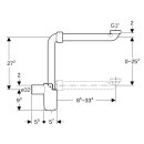 Geberit 151116111 Tauchr.Ger-Vers. f&uuml;r WB, Abg. horiz.