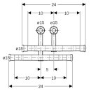 Geberit 24056 Mapress Kupfer Set Anschluss-T-St&uuml;ck