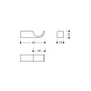 HEWI 800.90.02040 Haken des Systems 800, Metall,...