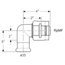 Geberit 61120 Mapress angle de transition 90g