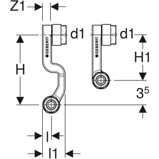 Geberit 612361227 Mepla Set Anschluss-T-Stück für