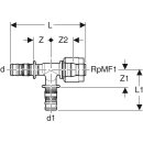 Geberit 621454005 Mepla &Uuml;bergangs-T-St&uuml;ck mit MasterFix