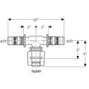 Geberit 623451005 Mepla &Uuml;bergangs-T-St&uuml;ck mit MasterFix