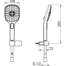 Hansa 84380233 Handbrausegarnitur HANSAACTIVEJET