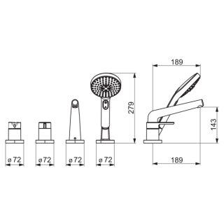 Hansa 53122063 EHM FM-Set f. Wafü/Br. HANSADESIGNO