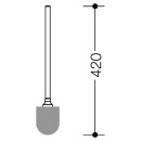 HEWI 805.20.020 WC-B&uuml;rste der Serie 805, Edelstahl, schliff, mit auswechselbarem B&uuml;rstenkopf, f&uuml;r WC-B&uuml;rstengarnitur 805.20.200 und 162.20.100XA