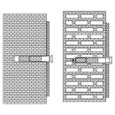 HEWI fix mat supp han/seat, 2 fix pts, Solid/perforated brick, hollow block