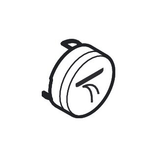 HANSGROHE 92574450 Druckknopf Symbol Schwallbrause weiss