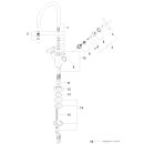 DORNBRACHT 22513892-06 Waschtisch-Einlochbatterie mit Ablaufgarnitur TARA Platin geb&uuml;rstet 22513892