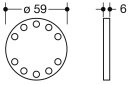 HEWI sealing plate for Rose diameter 70 mm