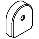 HEWI hinged cap, Folding support handle (B), ground