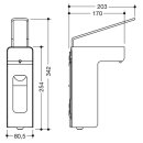 HEWI disinfectant and soap dispenser, 500 ml, ground