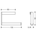 HEWI 900.21.000XA WC-Papierhalter des Systems 900, Edelstahl, schliff, B: 135 mm, H: 88 mm