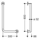 HEWI angled handle, diameter 32, axial dimension 1: 600,...
