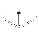 HEWI ceiling suspension, diameter 25, A=300 mm, ground