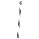 HEWI floor support for mounting H 760, Folding support rail, chrome