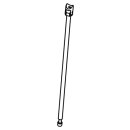HEWI floor support for mounting H 680, Folding support rail, chrome