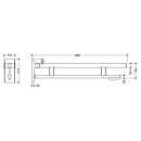 Barre appui pli HEWI Duo (A), p-p, longueur 850 mm, chrom&eacute;