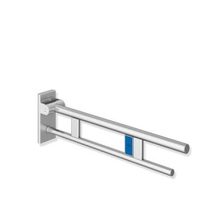 HEWI Duo (A) folding support rail, right, 750, WC flush (radio), grind