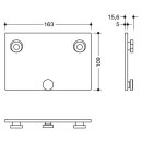 HEWI 900.51.00140 Montageplatte des Systems 900,...