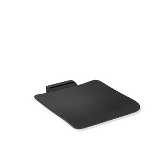 Siège pliable HEWI 450x525 mm, th, siège plastique noir mat/noir mat