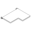 HEWI shower seat, L-shaped (USA), left, chrome, width 26 inch, D 22 13/16 inch