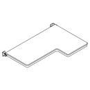HEWI shower seat, L-shaped (USA), left, st. steel, W 31 7/8 inch, D 22 13/16&rdquo;