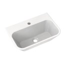 HEWI washbasin, W510mm, D350 mm 1 tap hole, alpine white