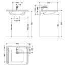 HEWI product set washbasin and ftg, Washb 950.11.161 and ftg AQ1.12M10340