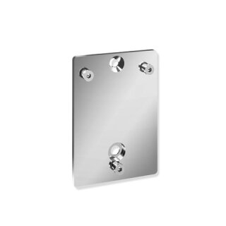 HEWI mounting plate, chrome-plated, for mobile HEWI folding support rails